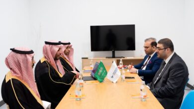 The head of the Communications and Media Commission (CMC) meeting with the Governor of the Communications, Space and Technology Commission, Dr. Mohammed bin Saud Al-Tamimi